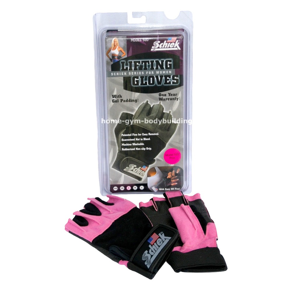 Never used SCHIEK 520P WOMENS PINK WEIGHTLIFTING GLOVES WITH WRIST WRAPS.